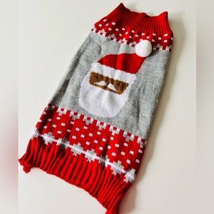 PUP CREW DOG APPAREL Santa Christmas Dog Sweater • Size Large